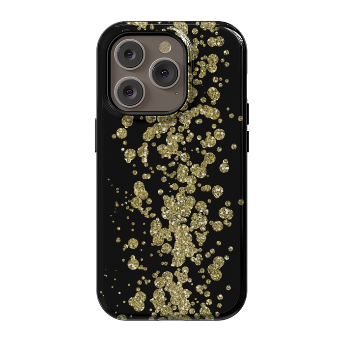 iPhone 14 Pro StrongFit Glamorous Golden Glitter by Andrea Haase