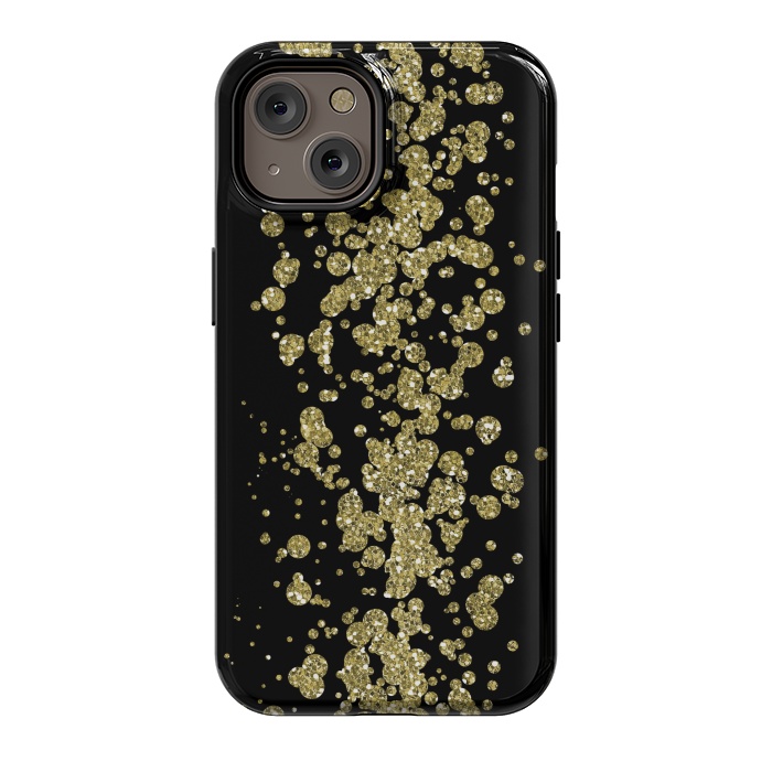 iPhone 14 StrongFit Glamorous Golden Glitter by Andrea Haase