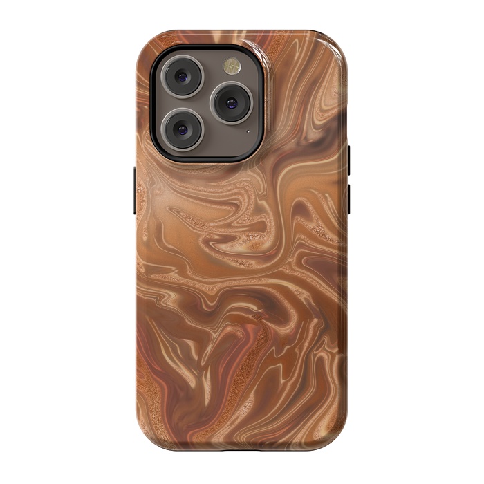 iPhone 14 Pro StrongFit Shimmering Copper Glamorous Luxury 2 by Andrea Haase
