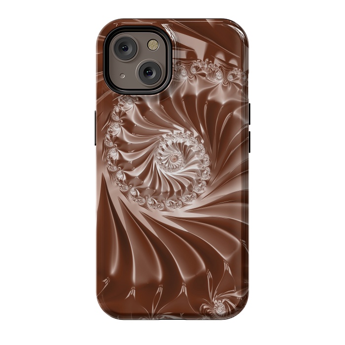 iPhone 14 StrongFit Elegant Copper Fractal 2 by Andrea Haase