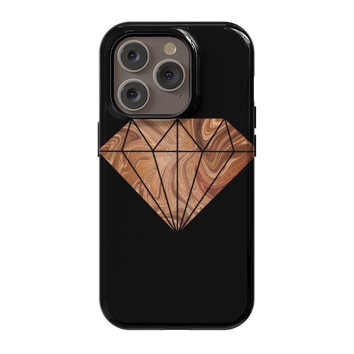 iPhone 14 Pro StrongFit Copper Diamond 2 by Andrea Haase