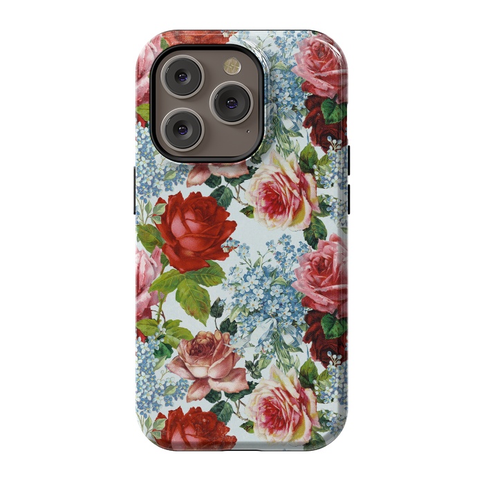 iPhone 14 Pro StrongFit Vintage roses and Forget Me Not by  Utart