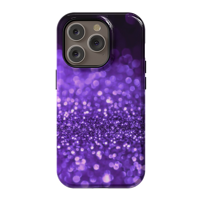 iPhone 14 Pro StrongFit Ultra Violet Faux Glitter by  Utart