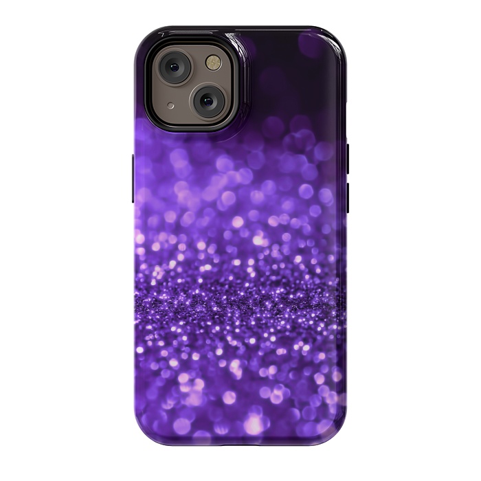 iPhone 14 StrongFit Ultra Violet Faux Glitter by  Utart