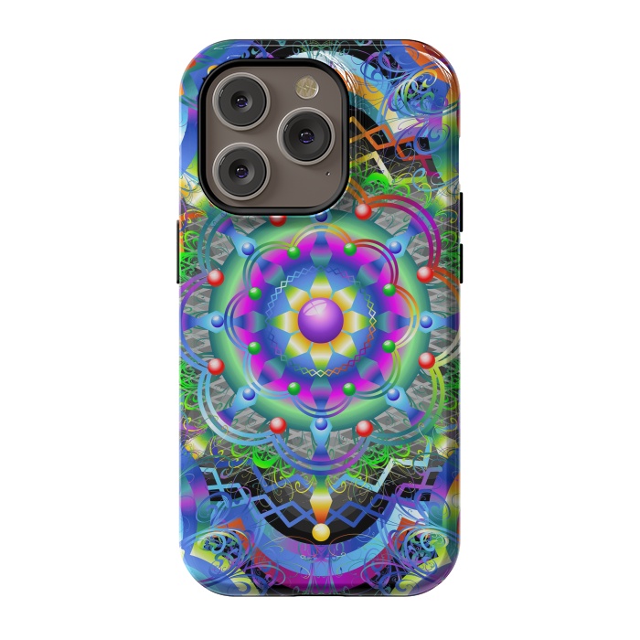 iPhone 14 Pro StrongFit Mandala Universe Psychedelic  by BluedarkArt