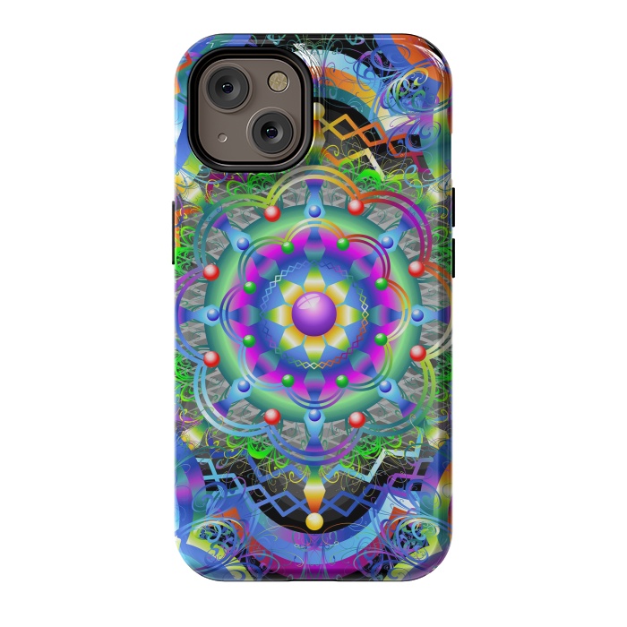 iPhone 14 StrongFit Mandala Universe Psychedelic  by BluedarkArt