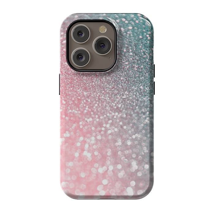iPhone 14 Pro StrongFit Ice Pink Faux Glitter by  Utart