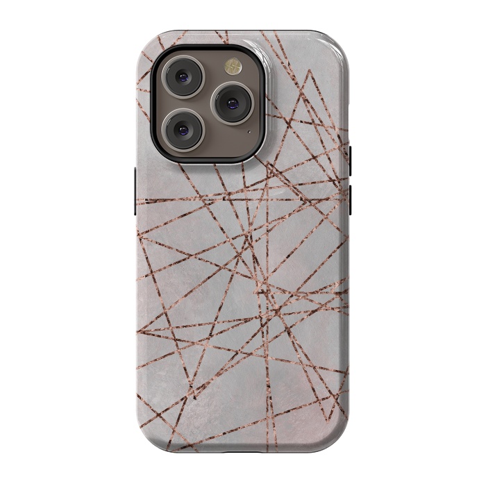 iPhone 14 Pro StrongFit Copper Lines On Marble 2 by Andrea Haase