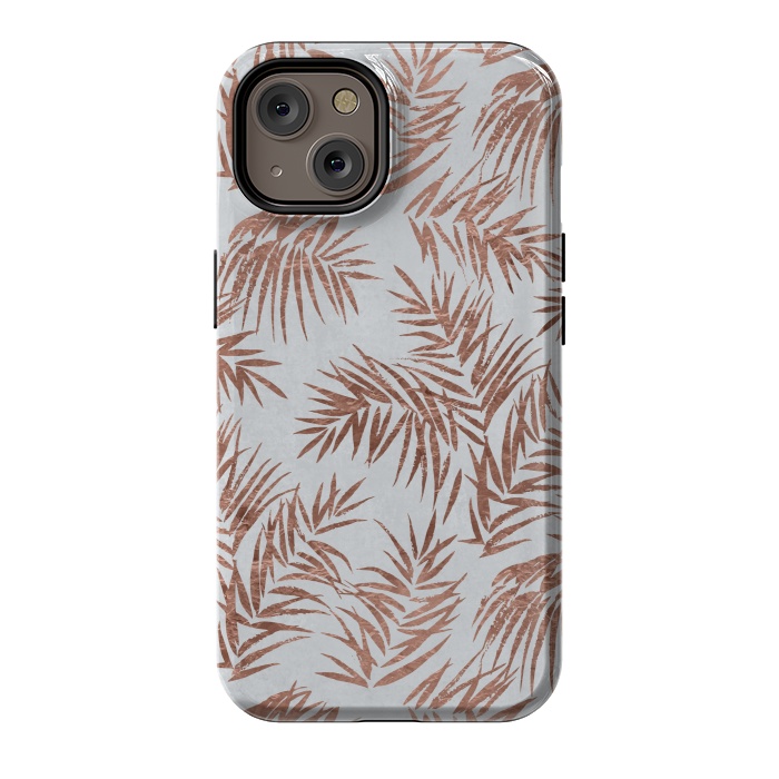 iPhone 14 StrongFit Copper Palm Leaves 2 by Andrea Haase