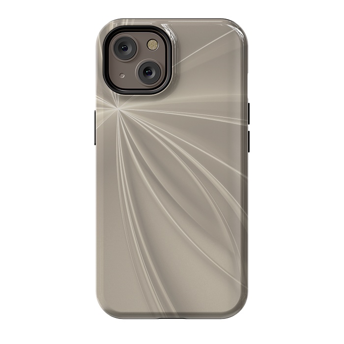 iPhone 14 StrongFit Shining Rays In Soft Gold by Andrea Haase