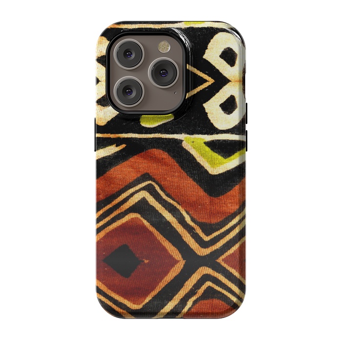 iPhone 14 Pro StrongFit Africa Design Fabric Texture by BluedarkArt