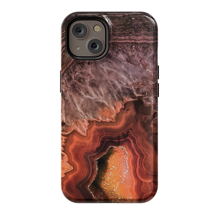 iPhone 14 StrongFit Copper Brown Agate by  Utart