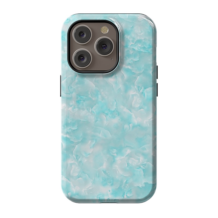 iPhone 14 Pro StrongFit Aqua White Mother of pearl by  Utart