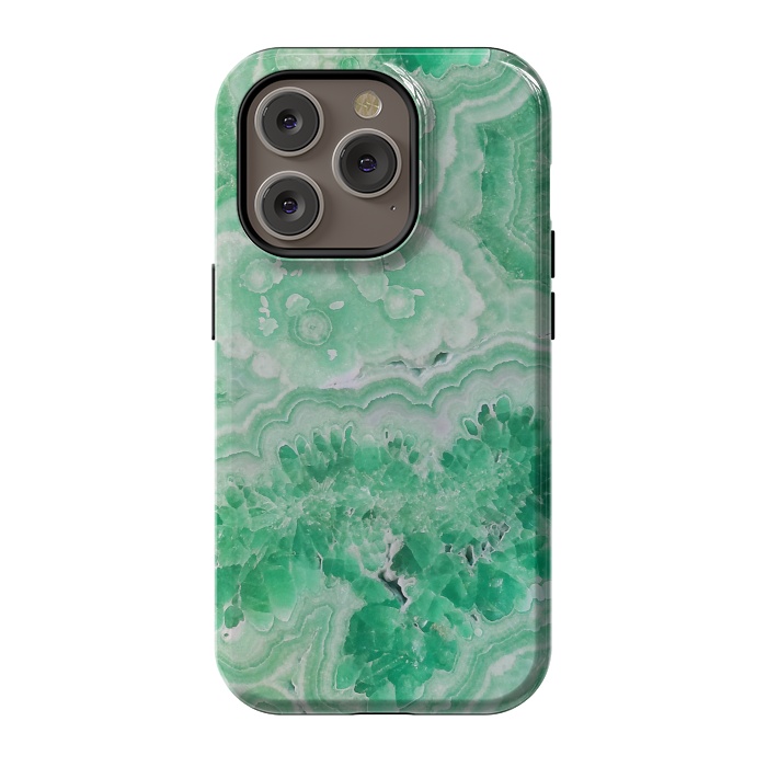 iPhone 14 Pro StrongFit Mint Green Agate by  Utart