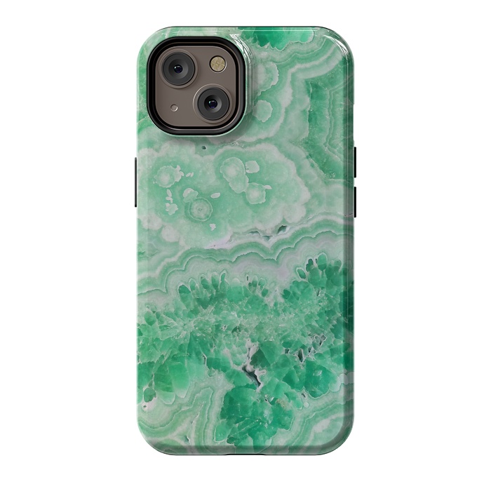 iPhone 14 StrongFit Mint Green Agate by  Utart