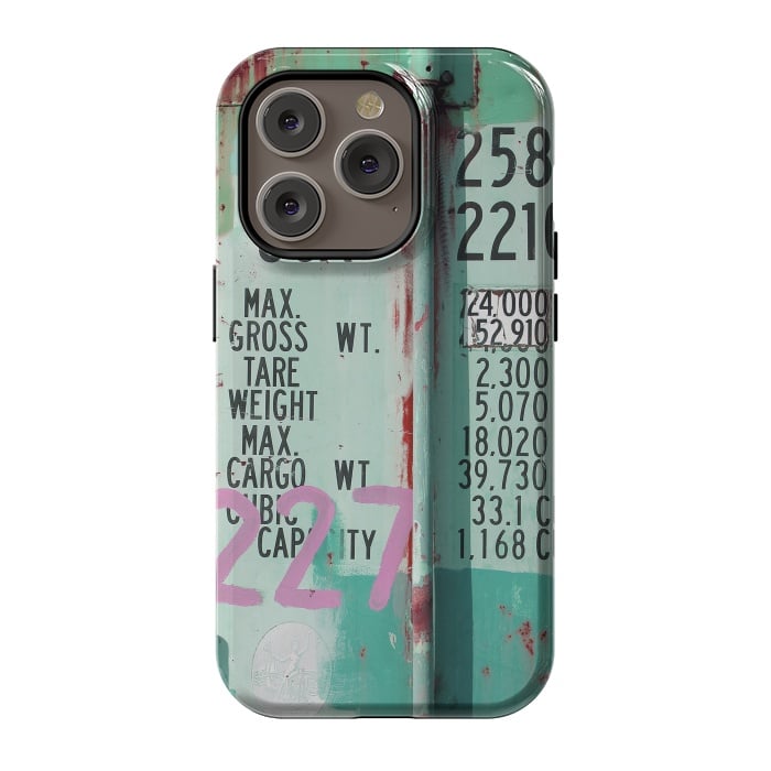 iPhone 14 Pro StrongFit Turquoise Grafitti Container by Andrea Haase