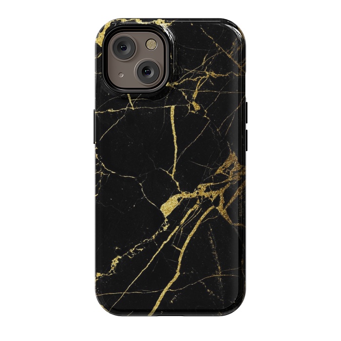 iPhone 14 StrongFit  Black-Gold Marble Impress by ''CVogiatzi.