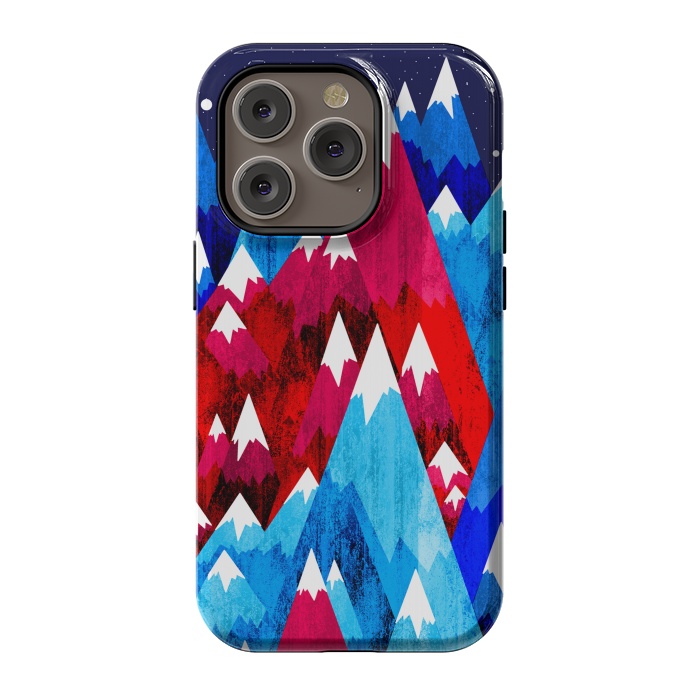 iPhone 14 Pro StrongFit Blue Peak Mountains by Steve Wade (Swade)