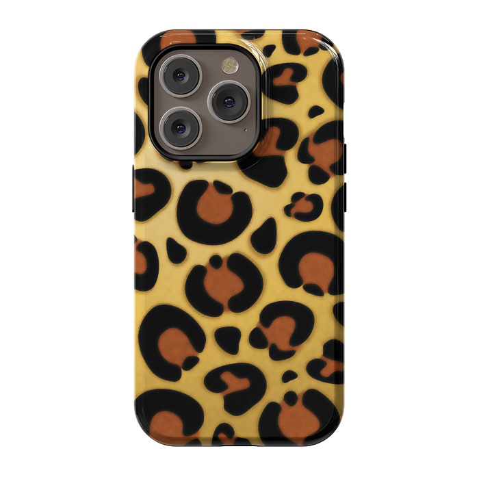 iPhone 14 Pro StrongFit Jaguar Leopard Fur Texture by BluedarkArt