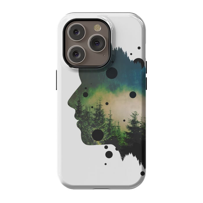 iPhone 14 Pro StrongFit Face Of The Forest by Sitchko