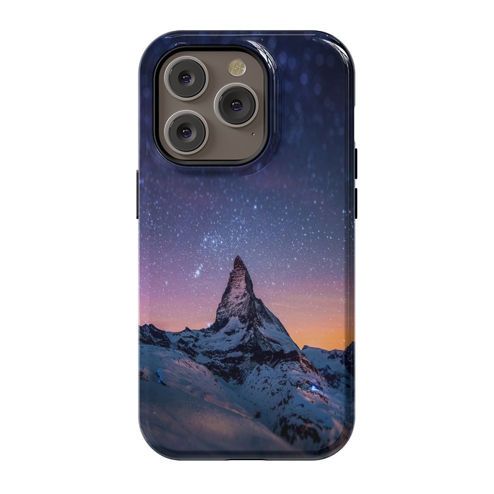 iPhone 14 Pro StrongFit Mountain Reach the Galaxy by ''CVogiatzi.