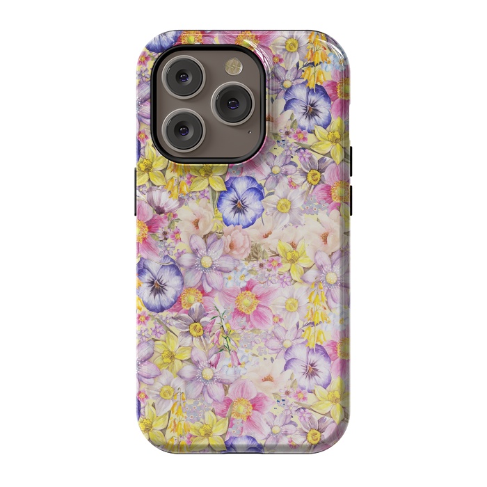 iPhone 14 Pro StrongFit Lovely Spring Pansy Pattern by  Utart