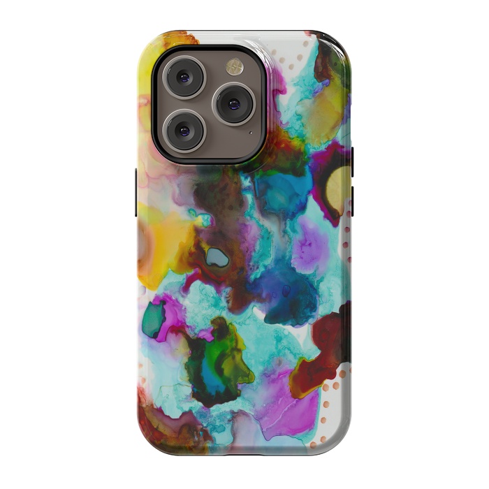 iPhone 14 Pro StrongFit Alcohol ink 4 by haroulita