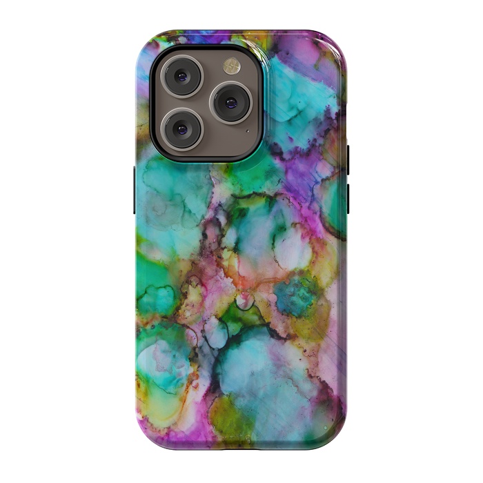 iPhone 14 Pro StrongFit Alcohol ink 8 by haroulita