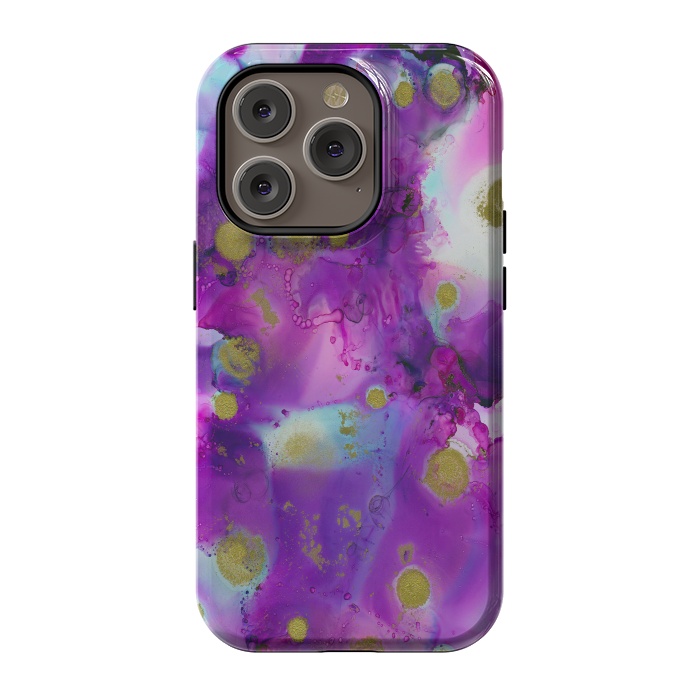 iPhone 14 Pro StrongFit Alcohol ink 9 by haroulita