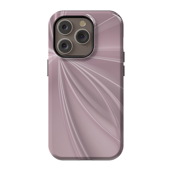 iPhone 14 Pro StrongFit Fractal Light Rays Soft Pink by Andrea Haase