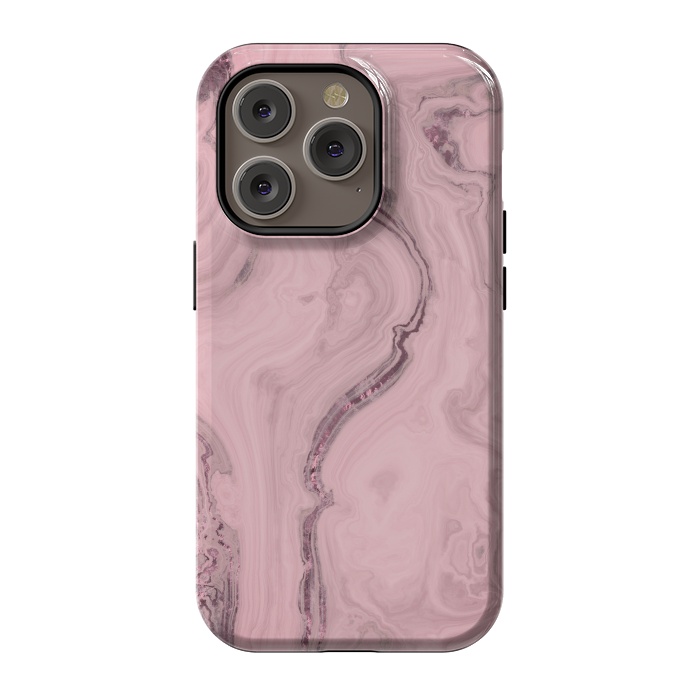 iPhone 14 Pro StrongFit Glamorous Marble Pink 2 by Andrea Haase
