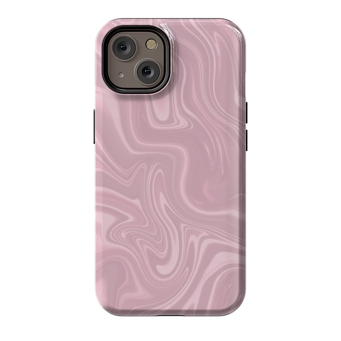 iPhone 14 StrongFit Marbled Pink Paint 2 by Andrea Haase