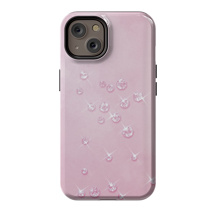 iPhone 14 StrongFit Sparkling Pink Rhinestones by Andrea Haase