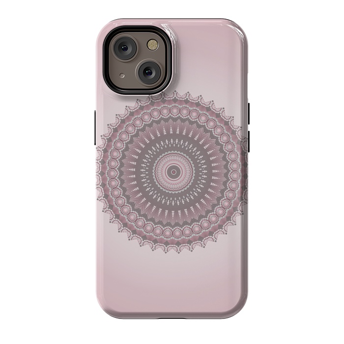 iPhone 14 StrongFit Soft Pink Mandala Design by Andrea Haase