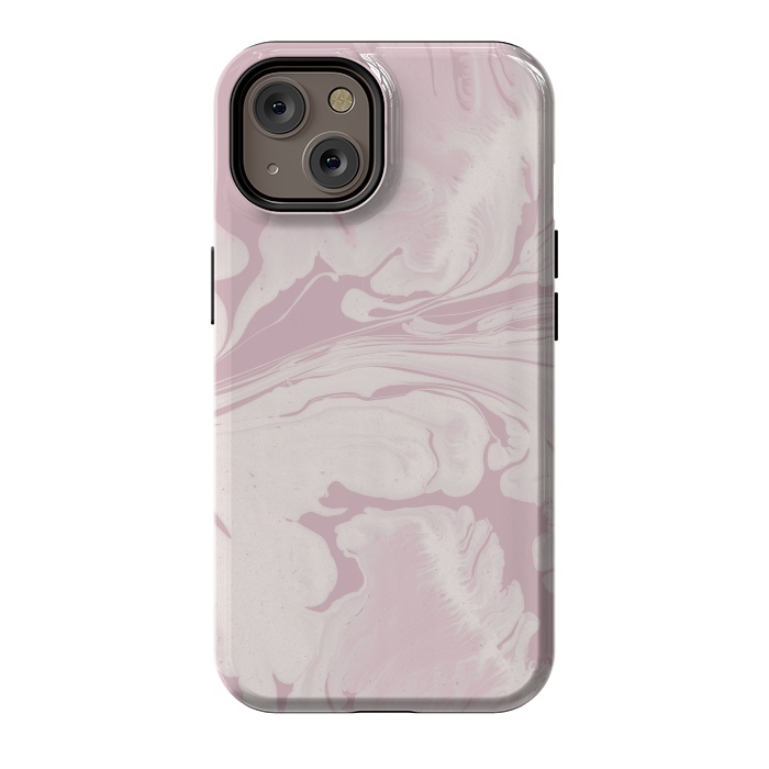 iPhone 14 StrongFit Pink Marbled Wet Paint 2 by Andrea Haase