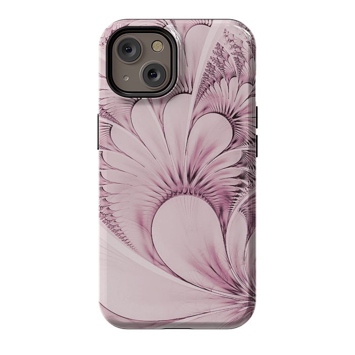 iPhone 14 StrongFit Pink Flourish Fractal by Andrea Haase