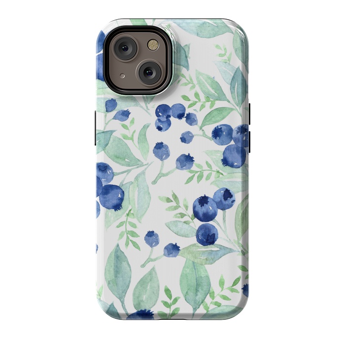 iPhone 14 StrongFit Blue Berry Pattern by  Utart