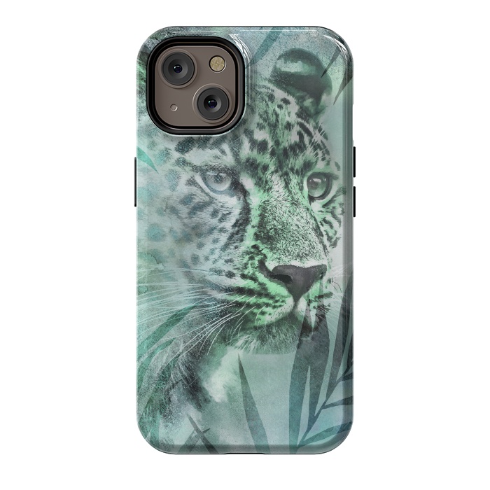 iPhone 14 StrongFit Cheetah Green Jungle 2 by Andrea Haase