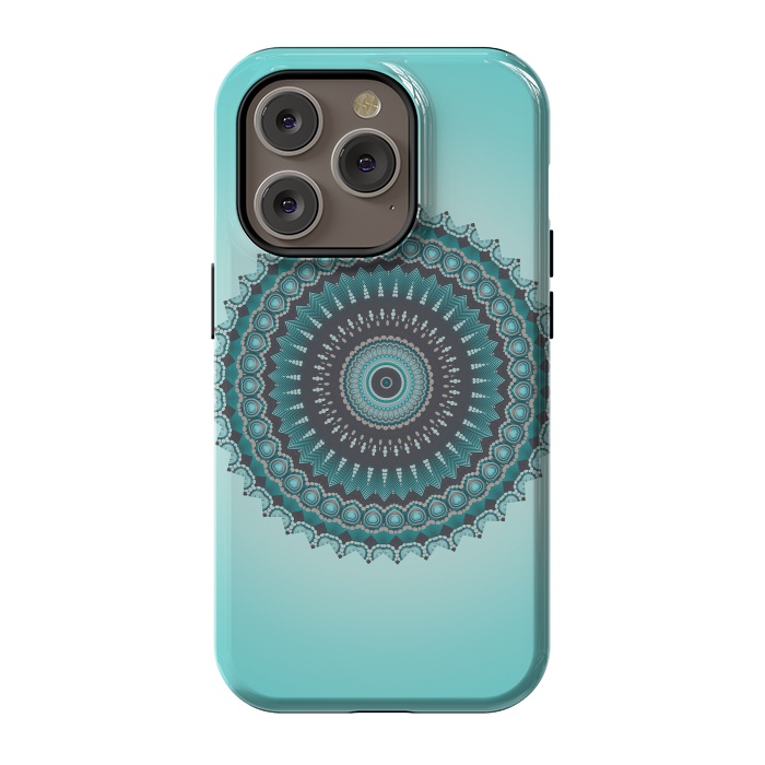 iPhone 14 Pro StrongFit Mandala Turquoise 2 by Andrea Haase
