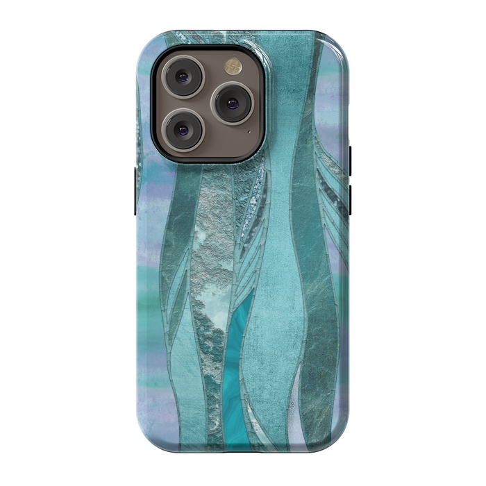 iPhone 14 Pro StrongFit Turquoise Green Glamour by Andrea Haase