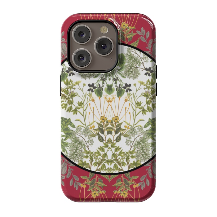 iPhone 14 Pro StrongFit Botanic Patchwork by Zala Farah