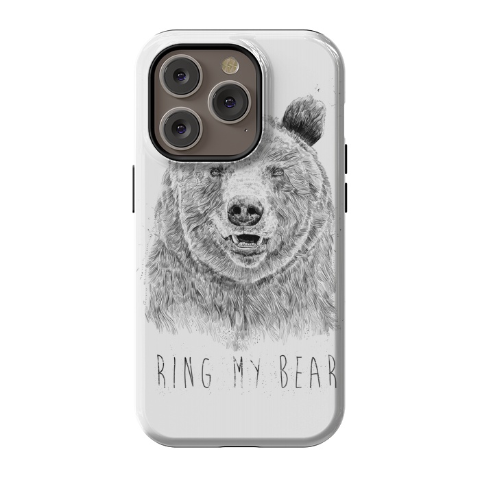 iPhone 14 Pro StrongFit Ring my bear (bw) by Balazs Solti