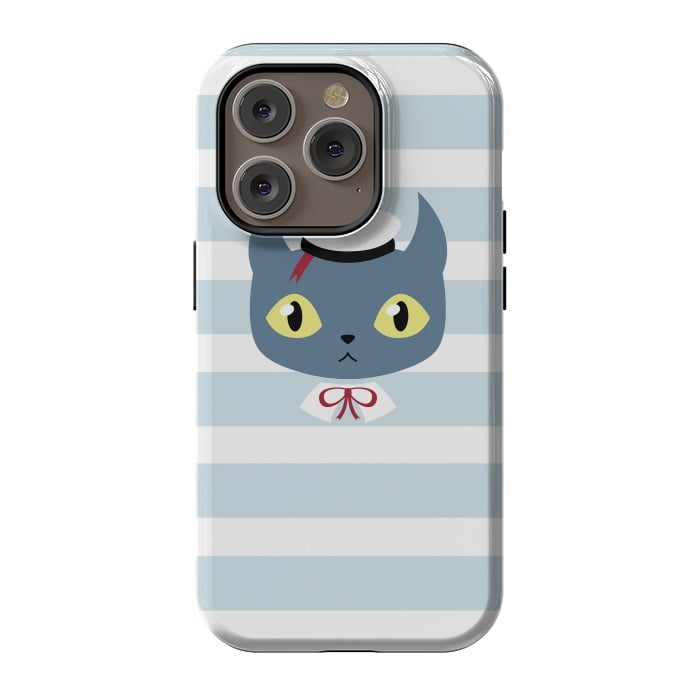 iPhone 14 Pro StrongFit Sailor cat by Laura Nagel
