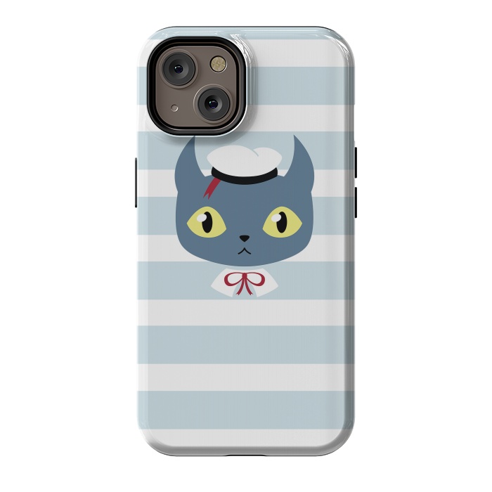 iPhone 14 StrongFit Sailor cat by Laura Nagel