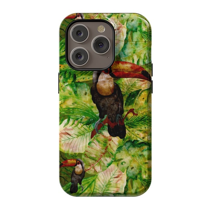 iPhone 14 Pro StrongFit Tropical Jungle Bird by  Utart