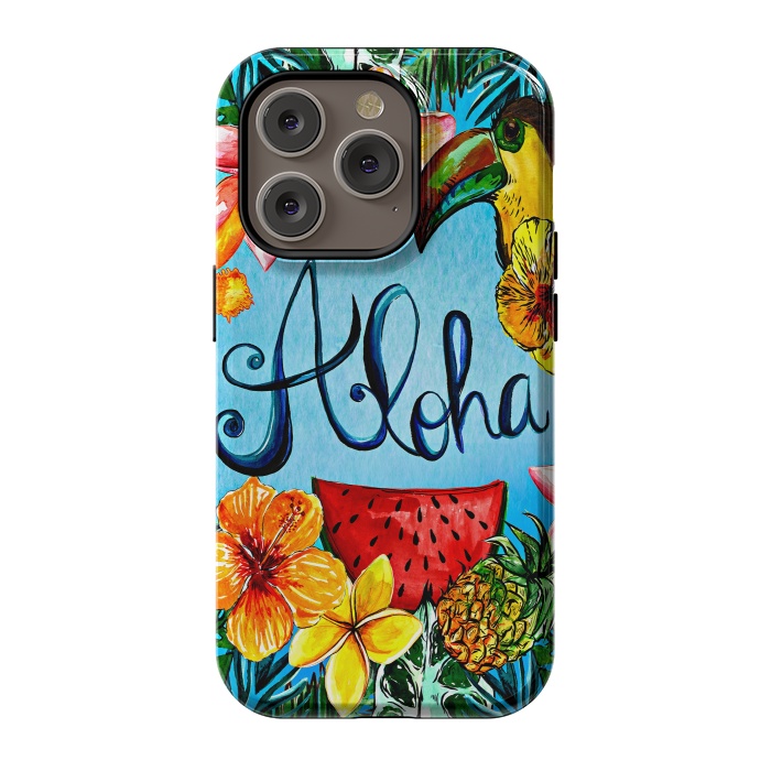 iPhone 14 Pro StrongFit Aloha Tropical Fruits by  Utart