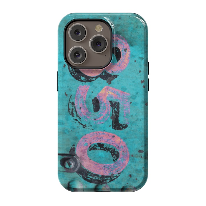 iPhone 14 Pro StrongFit Number 850 Spray Paint Grunge by Andrea Haase