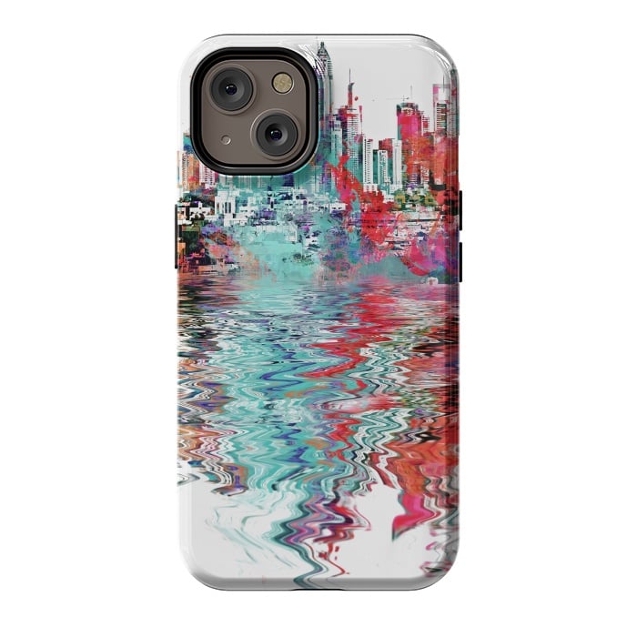 iPhone 14 StrongFit Surreal City Skyline by Andrea Haase