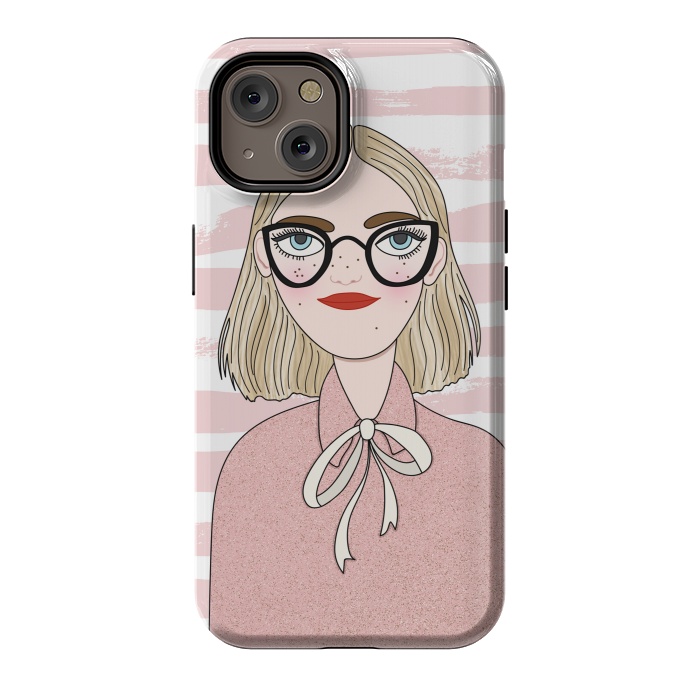 iPhone 14 StrongFit Cute Pink Fashion Girl by DaDo ART