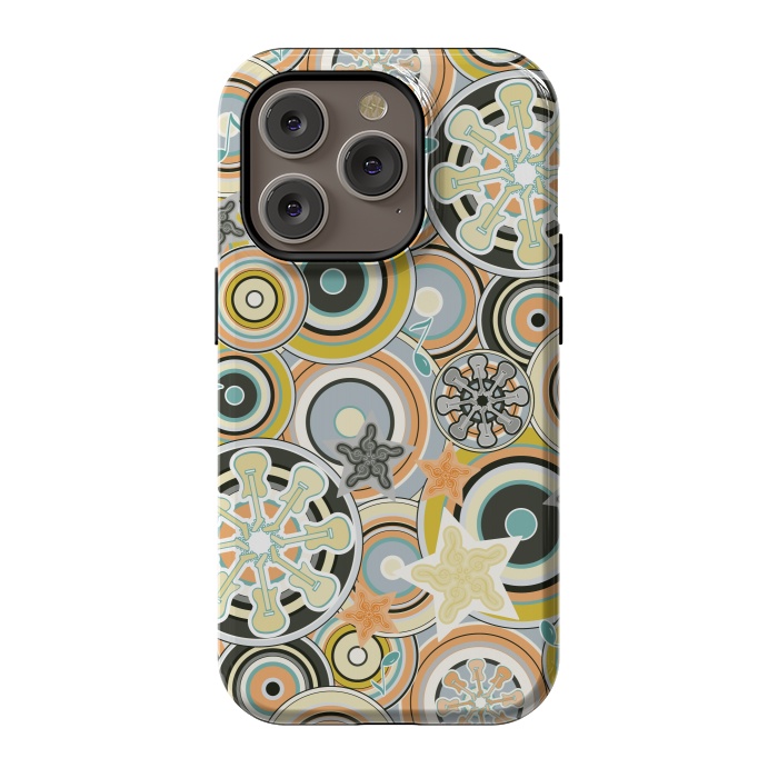 iPhone 14 Pro StrongFit Glam Boho Rock in Navy and Green by Paula Ohreen